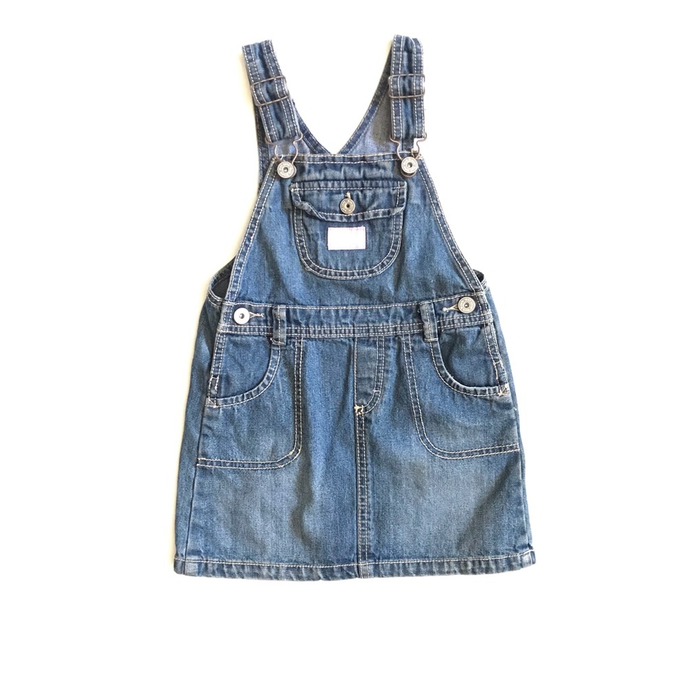 Oshkosh Girls Blue Denim Overall Dress 4T